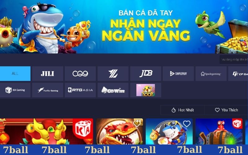 Khám phá sảnh bắn cá 77BALL